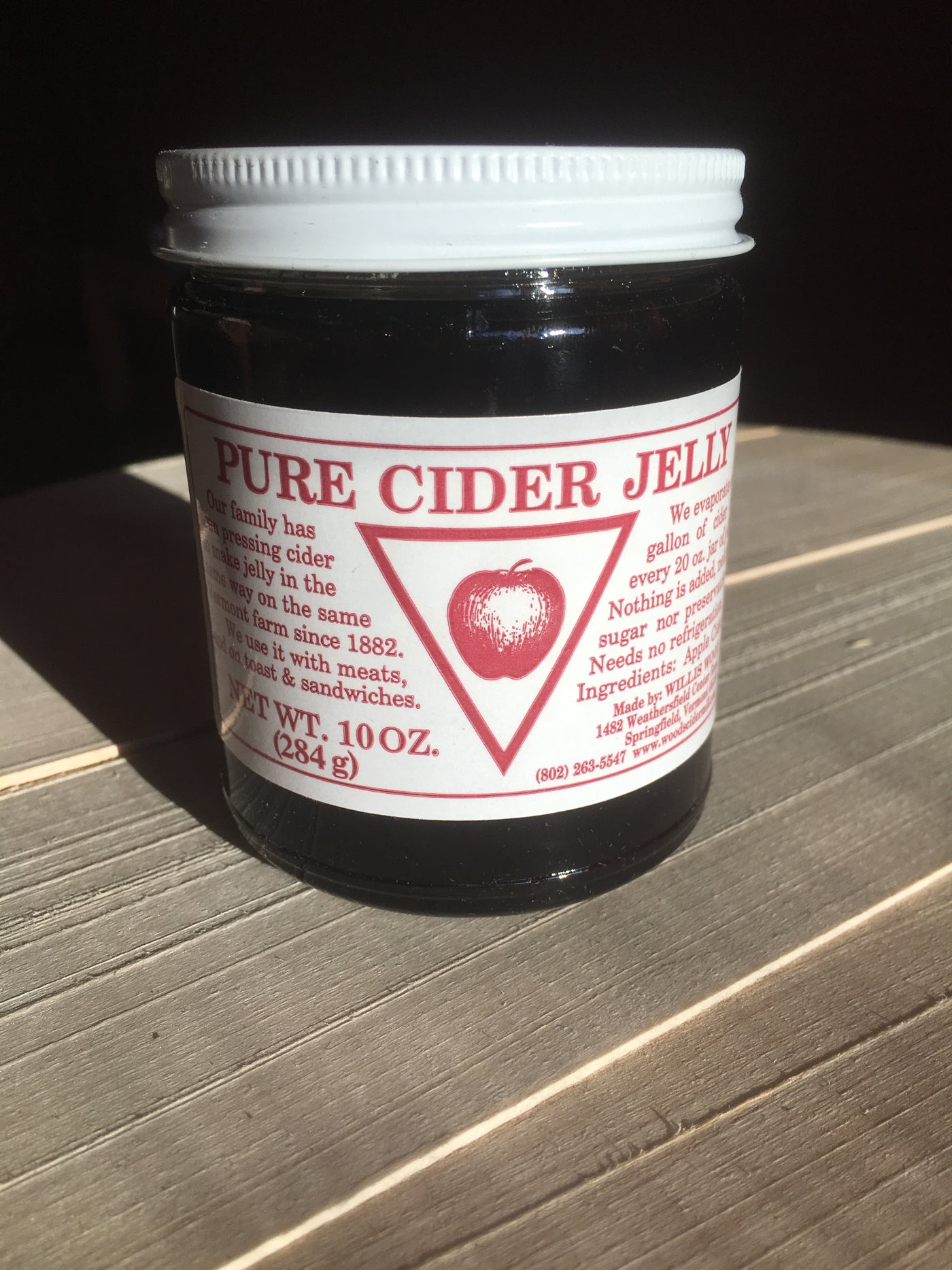 APPLE CIDER JELLY / Wood's Cider Mill / Vermont