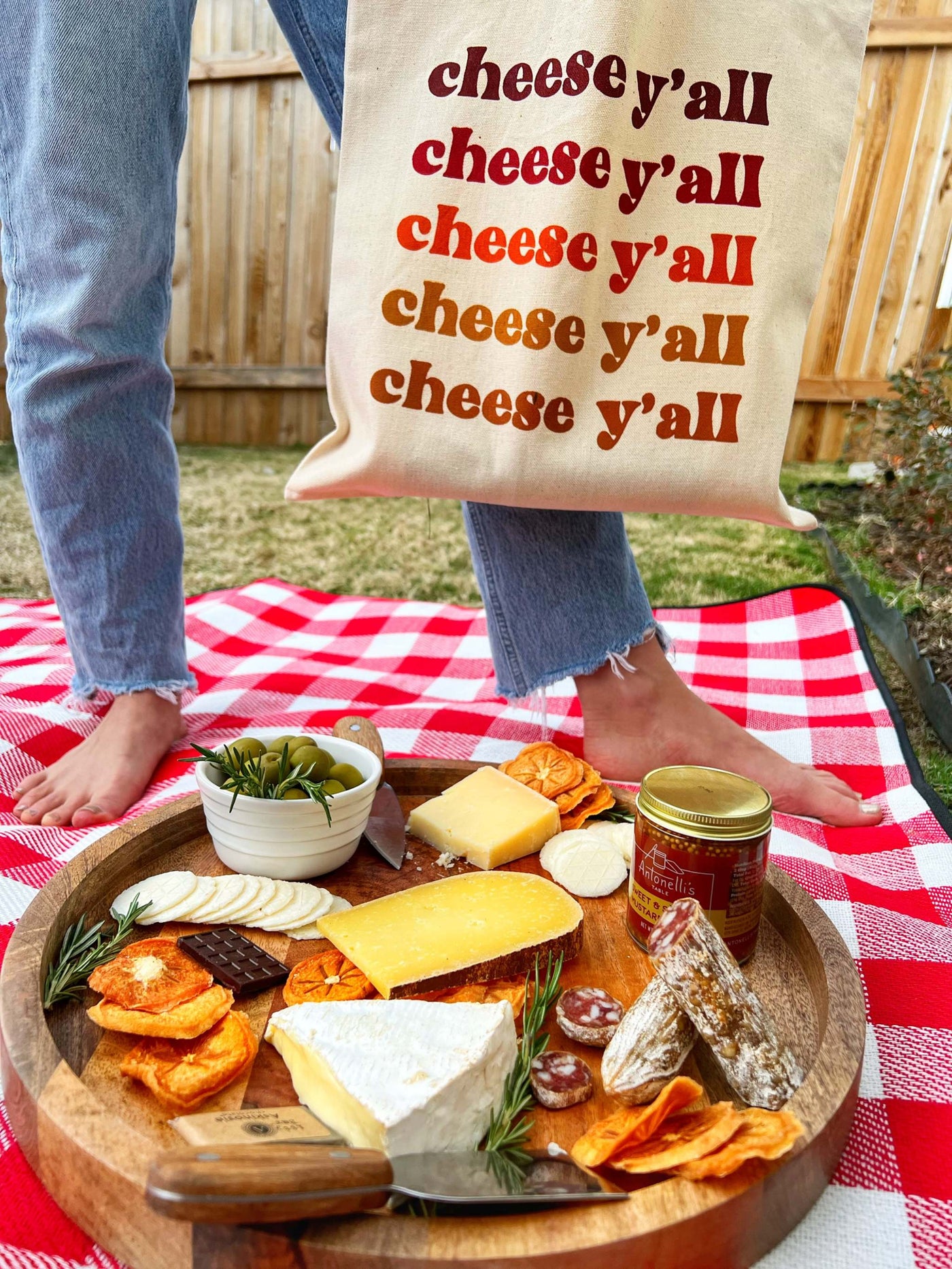 "CHEESE Y'ALL" Tote Bag