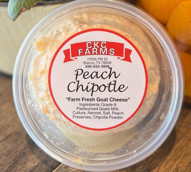 PEACH CHIPOTLE CHEVRE / CKC Farms / Texas / Fresh