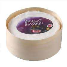 BRILLAT SAVARIN cheese, French soft-ripened triple-creme, cow's milk.