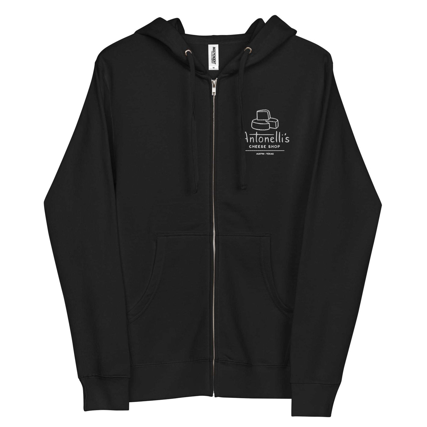 Embroidered Logo Unisex Fleece Zip-Up Hoodie