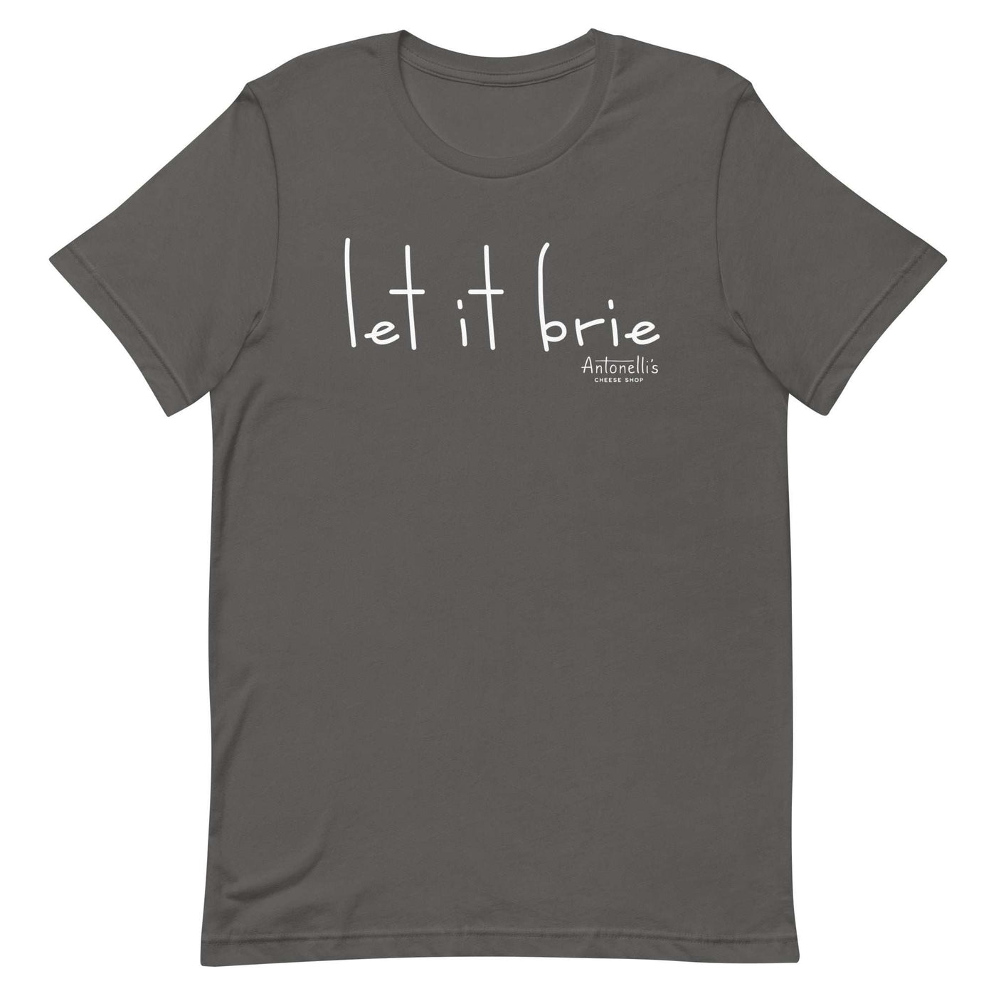 "Let it Brie" unisex T-shirt, soft cotton, comfortable fit.
